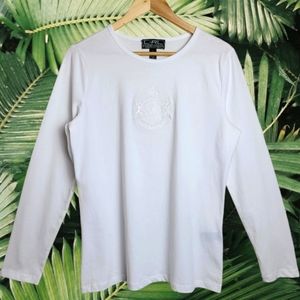 Lauren Active Ralph Lauren Embroidered Crest Cotton T-Shirt White Long